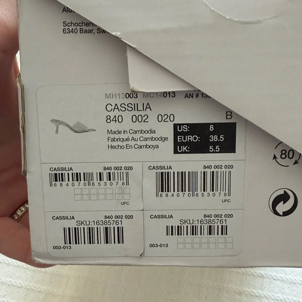 NWT Aldo Cassilia Translucent Orange Square-Toe Slide Sandals - Picture 2 of 4